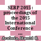 SERP 2015 : proceedings of the 2015 International Conference on Software Engineering Research & Practice [E-Book] /
