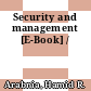 Security and management [E-Book] /