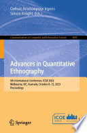 Advances in Quantitative Ethnography [E-Book] : 5th International Conference, ICQE 2023, Melbourne, VIC, Australia, October 8-12, 2023, Proceedings /