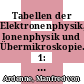 Tabellen der Elektronenphysik, Ionenphysik und Übermikroskopie. 1: Hauptgebiete /