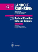 Radical reaction rates in liquids. subvolume E2. Biradicals, radicals in excited states, carbenes and related species: supplement to volume II/13 /