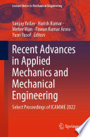 Recent Advances in Applied Mechanics and Mechanical Engineering [E-Book] : Select Proceedings of ICAMME 2022 /