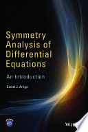 Symmetry analysis of differential equations : an introduction [E-Book] /