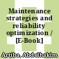 Maintenance strategies and reliability optimization / [E-Book]