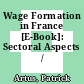 Wage Formation in France [E-Book]: Sectoral Aspects /