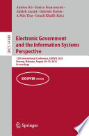 Electronic Government and the Information Systems Perspective [E-Book] : 12th International Conference, EGOVIS 2023, Penang, Malaysia, August 28-30, 2023, Proceedings /