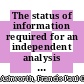 The status of information required for an independent analysis of risks associated with an HTR [E-Book]