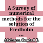 A Survey of numerical methods for the solution of Fredholm integral equations of the second kind /