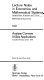 Analyse convexe et ses applications: comptes rendus : Saint-Pierre-de-Chartreuse, 07.01.74-11.01.74 /