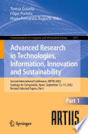 Advanced Research in Technologies, Information, Innovation and Sustainability [E-Book] : Second International Conference, ARTIIS 2022, Santiago de Compostela, Spain, September 12-15, 2022, Revised Selected Papers, Part I /