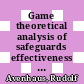 Game theoretical analysis of safeguards effectiveness / 1. attribute sampling [E-Book] /