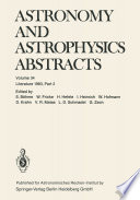 Astronomy and Astrophysics Abstracts [E-Book] : Literature 1983, Part 2 /