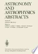 Astronomy and Astrophysics Abstracts [E-Book] : Volume 42 Literature 1986, Part 2 /