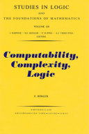 Computability, complexity, logic [E-Book] /