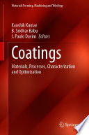 Coatings : Materials, Processes, Characterization and Optimization [E-Book] /