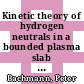Kinetic theory of hydrogen neutrals in a bounded plasma slab with inner sources /