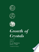 Growth of Crystals [E-Book] : Volume 16 /