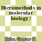 Micromethods in molecular biology /