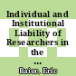 Individual and Institutional Liability of Researchers in the Case of Scientific Fraud : Values and Ethics [E-Book] /