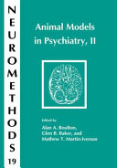 Animal Models in Psychiatry, II [E-Book] /