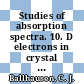 Studies of absorption spectra. 10. D electrons in crystal fields of different symmetries.