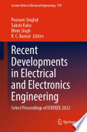 Recent Developments in Electrical and Electronics Engineering [E-Book] : Select Proceedings of ICRDEEE 2022 /