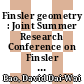 Finsler geometry : Joint Summer Research Conference on Finsler Geometry, July 16-20, 1995, Seattle, Washington [E-Book] /