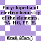Encyclopedia of electrochemistry of the elements. 9A. HG, FE, H.