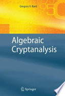 Algebraic Cryptanalysis [E-Book] /