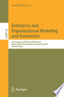 Enterprise and Organizational Modeling and Simulation [E-Book] : 6th International Workshop, EOMAS 2010, held at CAiSE 2010, Hammamet, Tunisia, June 7-8, 2010. Selected Papers /