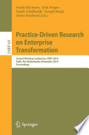 Practice-Driven Research on Enterprise Transformation [E-Book] : Second Working Conference, PRET 2010, Delft, The Netherlands, November 11, 2010. Proceedings /