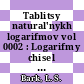 Tablitsy natural'nykh logarifmov vol 0002 : Logarifmy chisel ot 5 do 10. Izd. 2, stereotip.