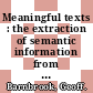 Meaningful texts : the extraction of semantic information from monolingual and multilingual corpora [E-Book] /