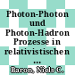 Photon-Photon und Photon-Hadron Prozesse in relativistischen Schwerionen-Kollisionen [E-Book] /