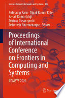 Proceedings of International Conference on Frontiers in Computing and Systems [E-Book] : COMSYS 2021 /