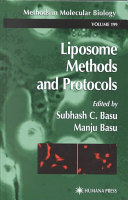 Liposome methods and protocols /