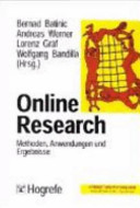 Online Research : Methoden, Anwendungen und Ergebnisse /