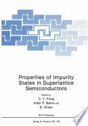 Properties of Impurity States in Superlattice Semiconductors [E-Book] /