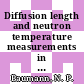 Diffusion length and neutron temperature measurements in boron poisoned H2O and D2O : [E-Book]