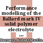 Performance modelling of the Ballard mark IV solid polymer electrolyte fuel cell /