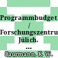 Programmbudget / Forschungszentrum Jülich. 1991 : Planperiode 1990 - 1994.