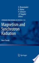 Magnetism and Synchrotron Radiation [E-Book] : New Trends /