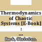 Thermodynamics of Chaotic Systems [E-Book] : An Introduction /