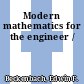 Modern mathematics for the engineer /