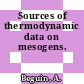 Sources of thermodynamic data on mesogens.