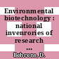 Environmental biotechnology : national invenrories of research : a study of inter-laboratory co-operation.