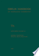 Th Thorium [E-Book] : General Properties. Spectra. Recoil Reactions /