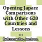 Opening Japan: Comparisons with Other G20 Countries and Lessons Learned from International Experience [E-Book] /
