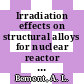 Irradiation effects on structural alloys for nuclear reactor applications: symposium : Toronto, 29.06.70-01.07.70.