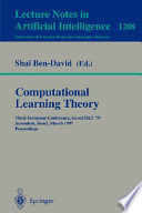 Computational Learning Theory [E-Book] : Third European Conference, EuroCOLT '97, Jerusalem, Israel, March 17 - 19, 1997, Proceedings /